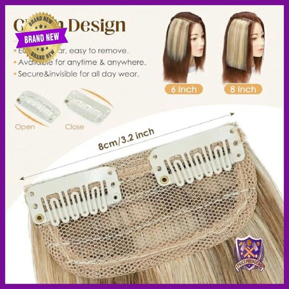Human Hair Clip-In Extensions 4PC Set for Volume & Thinning Hair main image 7